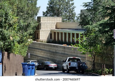 Los Angeles, CA USA - The Ennnis House Designed By Architect Frank Lloyd Wright Is A California Historical Landmark