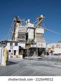 Los Angeles, CA, USA - February 18, 2022: Exterior of CEMEX Hollywood Concrete Plant in Los Angeles, CA.