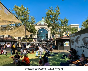 Los Angeles, CA, USA - July 5 2019 - Street View Of The Grove Shopping Center In LA