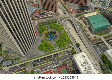 LOS ANGELES, CA, USA - MARCH 15, 2019: Bank Of America Financial Center