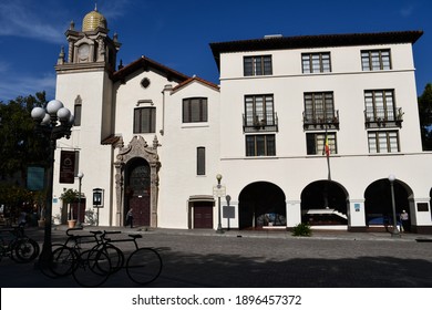 Los Angeles, CA, USA - October 10, 2019: La Plaza Methodist Church In The Los Angeles Plaza Historic District. The Church Houses The Museum Of Social Justice.