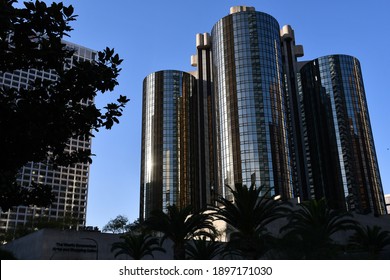 Los Angeles, CA, USA - October 10, 2019: The Westin Bonaventure Hotel, The Largest Hotel In The City, Designed By Architect John C. Portman Jr.