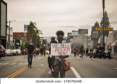 Los Angeles, CA / USA - Saturday, May, 30th: 
BLM ( Black Lives Matter ) Protests Against Injustice And Police Brutality Against POC, Fairfax Ave.