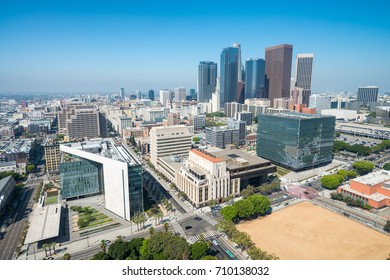 Los Angeles, California. Aerial view of Downtown buildings.