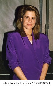 Los Angeles, California - Circa 1990: Terminator Actress Linda Hamilton Arriving A Charity Event