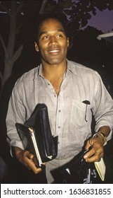 Los Angeles, California - Circa 1991: O.J. Simpson Arriving At A Restaurant