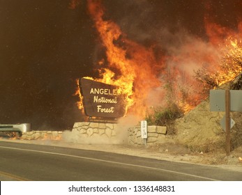 Los Angeles, California / Los Angeles County - August 31 2009: Station Fire Was The Largest Wildfire Of The 2009 California Wildfire Season.