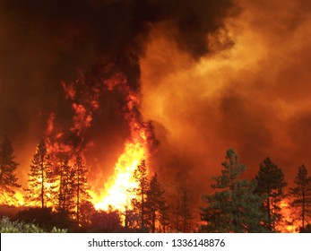 Los Angeles, California / Los Angeles County - August 31 2009: Station Fire Was The Largest Wildfire Of The 2009 California Wildfire Season.