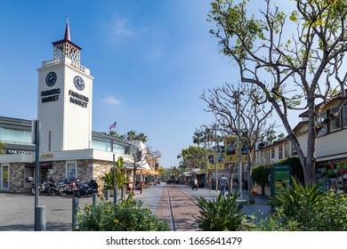 Los Angeles, California - February 18, 2020 : View of Farmers Market in Los Angeles. The market area offers over a hundred vendors and is open seven days a week.