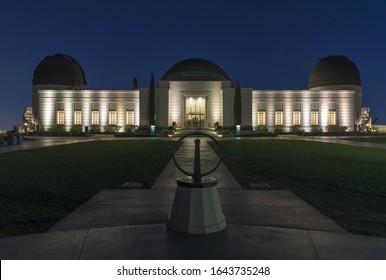 Los Angeles, California - February 23, 2018: Exterior Of Griffith Observatory