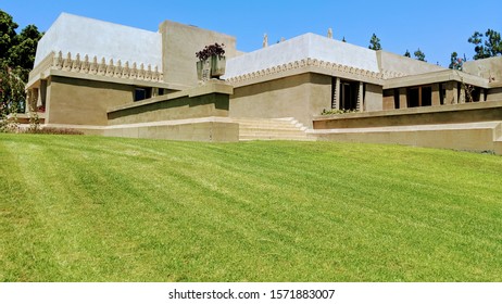 Los Angeles, California - July 11, 2019: Hollyhock House In Barnsdall Art Park