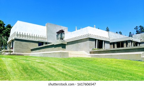 Los Angeles, California - July 11, 2019: Hollyhock House In Barnsdall Art Park