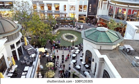 LOS ANGELES, California - May 11, 2018: The Grove At Farmers Market, Retail And Entertainment Complex In Los Angeles