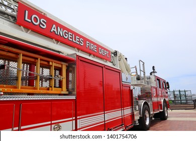 Los Angeles, California - May 18, 2019: LAFD Los Angeles Fire Department Truck