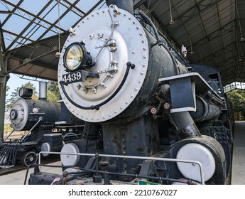 Los Angeles, California - October 02, 2022: The Union Pacific No. 4439 Steam Locomotive At Travel Town Museum