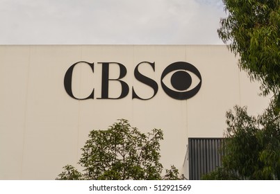 LOS ANGELES, CALIFORNIA - OCTOBER 27, 2016: CBS Logo On A Building In Los Angeles, California