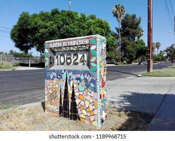 Los Angeles, California – September 10, 2018: WATTS TOWERS Parking, Located In Simon Rodia State Historic Park, LOS ANGELES