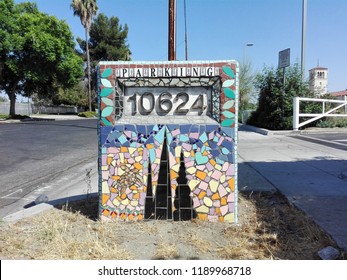 Los Angeles, California – September 10, 2018: WATTS TOWERS Parking, Located In Simon Rodia State Historic Park, LOS ANGELES