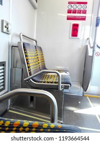 LOS ANGELES, California - September 14, 2018: Inside The Los Angeles LA Metro Rail