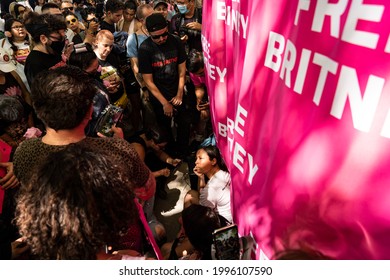 Los Angeles, California, United States. June 23, 2021: #FreeBritney Rally At LA Downtown Grand Park During A Conservatorship Hearing For Britney Spears.