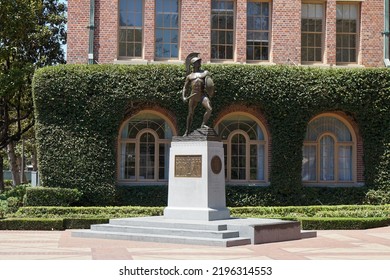 Los Angeles, California  United States - 08-9-2022: Tommy Trojan Statue At The Center Of Campus, USC.