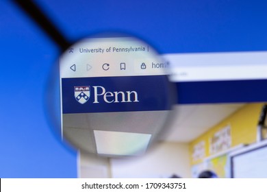 Los Angeles, California, USA - 26 March 2020: University Of Pennsylvania Website Homepage Logo Visible On Display Screen, Illustrative Editorial.