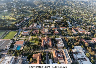 Los Angeles, California, USA - April 18, 2018:  Aerial View Of UCLA Campus And Westwood.