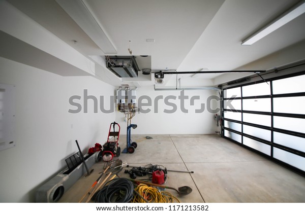 Los Angeles, California / USA - August 5, 2018:\
Newly constructed house in Los Angeles with modern interior\
decoration design is completed and getting ready for high demand of\
real estate market.