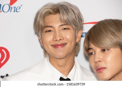 Los Angeles, California / USA - December 6 2019: South Korean boy band BTS arrives for the KIIS FM's iHeartRadio Jingle Ball at the Forum Los Angeles in Inglewood, California on December 6, 2019