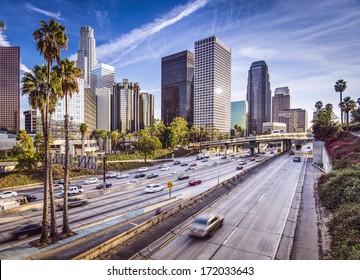 Los Angeles, California, USA downtown cityscape.