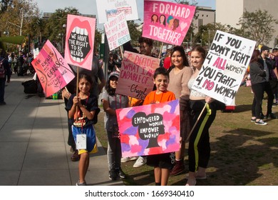 Los Angeles, California / USA - January 18, 2020: Women's March