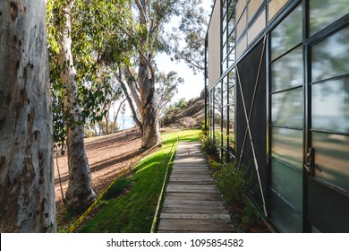 Los Angeles, California / USA - March 2018: The Eames Foundation In Pacific Palisades Is The Original Case Study House And Residence Of Architects & Designers Charles And Ray Eames.