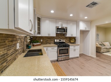 Los Angeles, California / USA - September 9th, 2019: A Real Estate Photography Shoot Of A Home, Complete Rebuild Investment Property, About To Go On Sale In The Los Angeles / Inglewood Area.