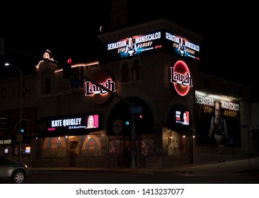 LOS ANGELES, CA/USA  - JANUARY 29, 2019: Famous Laugh Factory On Sunset Strip Where Comedians Are Discovered