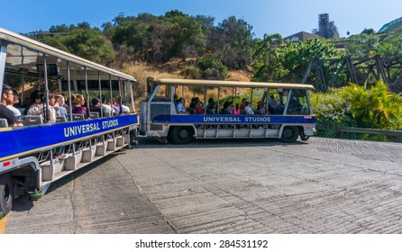 LOS ANGELES, CA/USA - MAY 24: Studio Tour At Universal Studios Hollywood On May 24, 2015 In Los Angeles, CA, USA. It Is A Theme Park And Film Studio In Los Angeles.