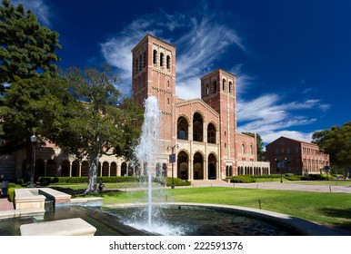 LOS ANGELES, CA/USA  - OCTOBER 4, 2014: Royce Hall on the campus of UCLA. Royce Hall is one of four original buildings on UCLA's Westwood campus.