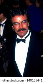 LOS ANGELES - Circa 1991:  Actor Tom Selleck Leaves The Four Seasons Hotel