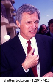 LOS ANGELES - Circa 1991: Alan Alda Leaves Shutters Hotel.