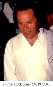 LOS ANGELES - Circa 1991:  Celebrity Chef Wolfgang Puck Leaves His Restaurant Spago.