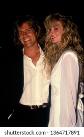 LOS ANGELES - Circa 1991: Jeff Conaway And His Wife Keri Leave Spago Restaurant.