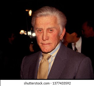 LOS ANGELES - Circa 1991: Kirk Douglas Leaves Spago Restaurant.