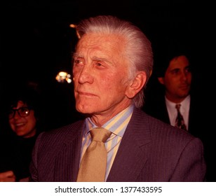 LOS ANGELES - Circa 1991: Kirk Douglas Leaves Spago Restaurant.