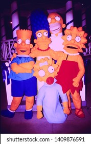 LOS ANGELES - Circa 1991:  The Simpsons Depart A Fox Network Party.