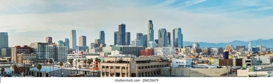 Los Angeles cityscape panorama on a sunny day