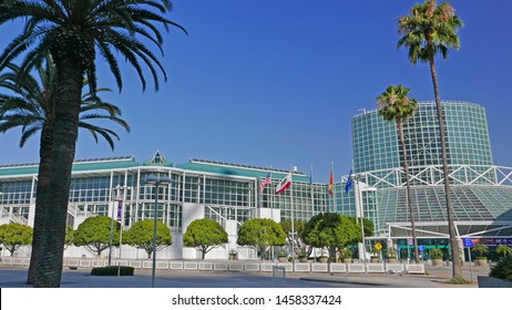 LOS ANGELES CONVENTION CENTER, CALIFORNA USA JULY 14, 2019: The Conference Center In Downtown LA Was Designed By Architect Charles Luckman. It Opened In 1971 And Expanded In 1981, 1993 And 1997.