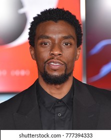 LOS ANGELES - DEC 09:  Chadwick Boseman arrives for the 'Star Wars: The Last Jedi' World Premiere on December 09, 2017 in Los Angeles, CA                