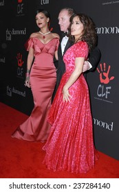 LOS ANGELES - DEC 11:  Rihanna, Francois-Henri Pinault, Salma Hayek At The Rihanna's First Annual Diamond Ball At The The Vineyard On December 11, 2014 In Beverly Hills, CA