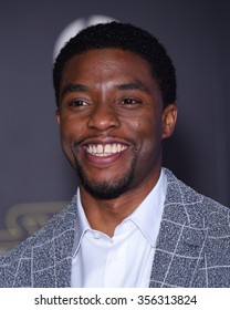 LOS ANGELES - DEC 14:  Chadwick Boseman arrives to the "Star Wars: The Force Awakens" World Premiere  on December 14, 2015 in Hollywood, CA.                