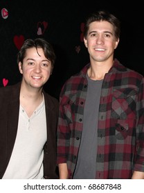 LOS ANGELES - DEC 17:  Josh Heine (Cupid), Bradford Anderson (Achilles) On Set During The Making Of The Movie 