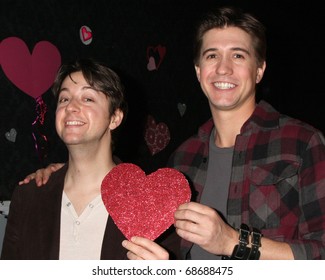 LOS ANGELES - DEC 17:  Josh Heine (Cupid), Bradford Anderson (Achilles) On Set During The Making Of The Movie 